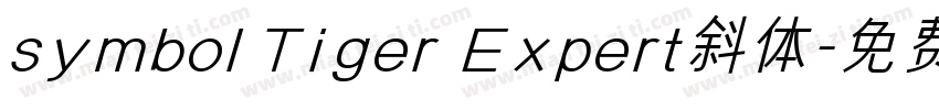 symbol Tiger Expert斜体字体转换